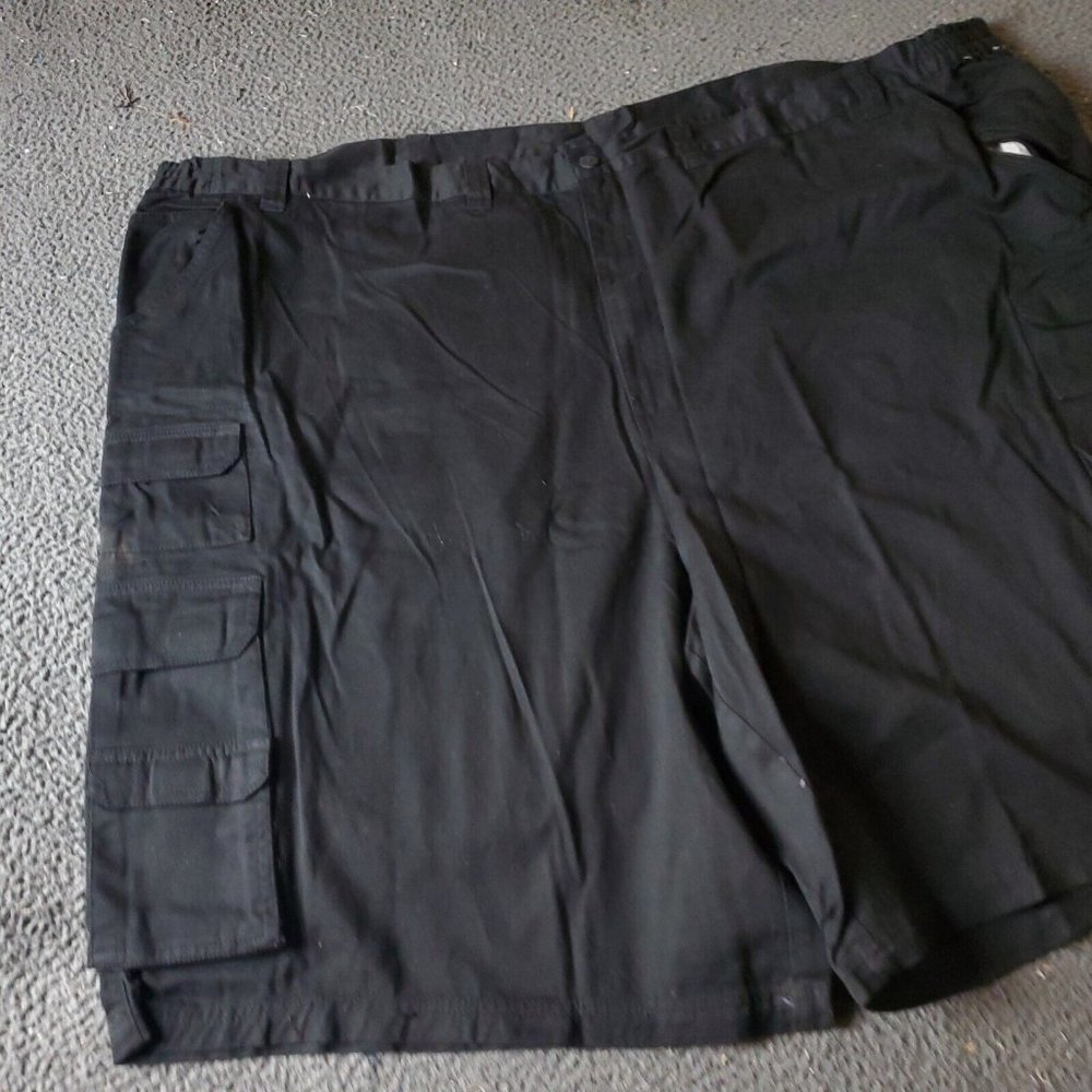 Boulder Creek Trading Cargo Shorts Mens Size 60 Big Tall Black Cotton Chino Khak